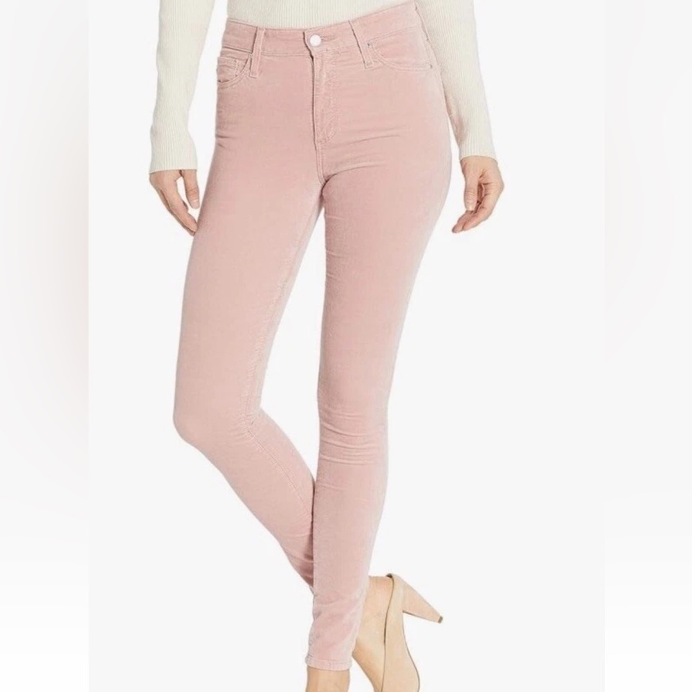 AG Adriano Goldschmied Farrah Ankle Seamless High Rise Denim Jeans Pink S 25 NWT